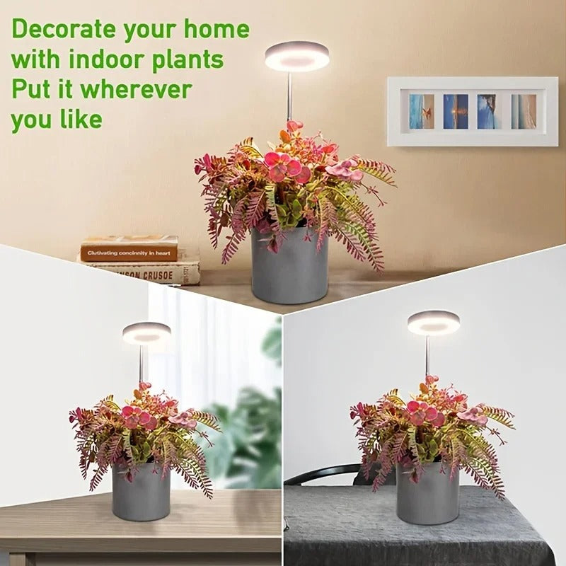 Indoor LED Plant Grow Lights with Stable Base - Adjustable Height & Full Spectrum Plant Lamp
