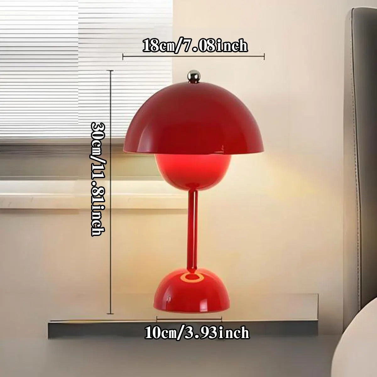 Home Decor Hub - Modern Mushroom LED Table Lamps, Rechargeable Touch Night Light