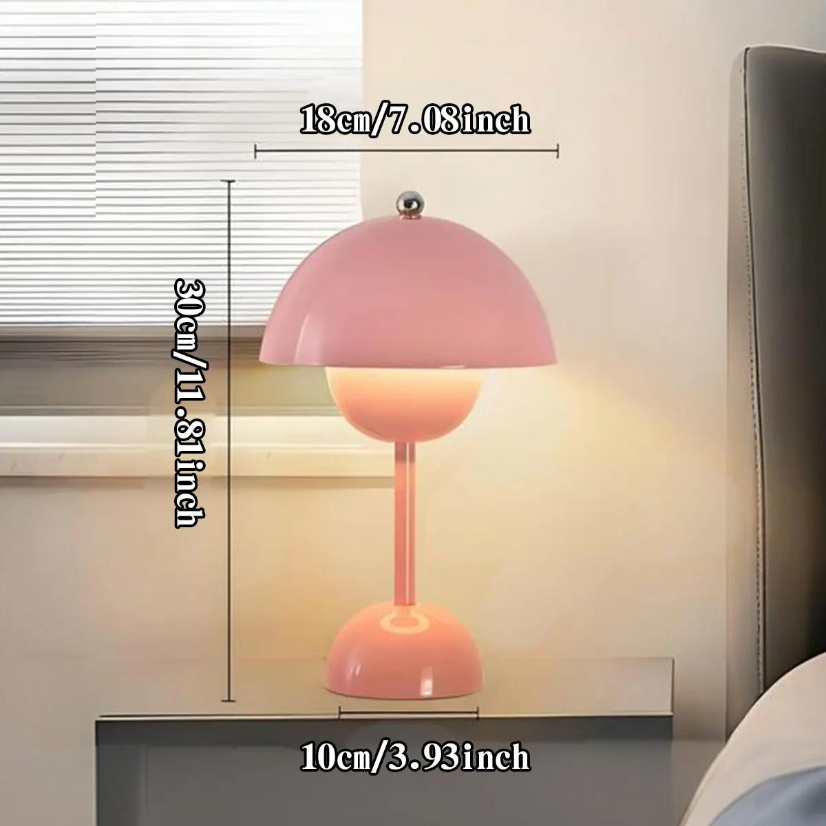 Home Decor Hub - Modern Mushroom LED Table Lamps, Rechargeable Touch Night Light
