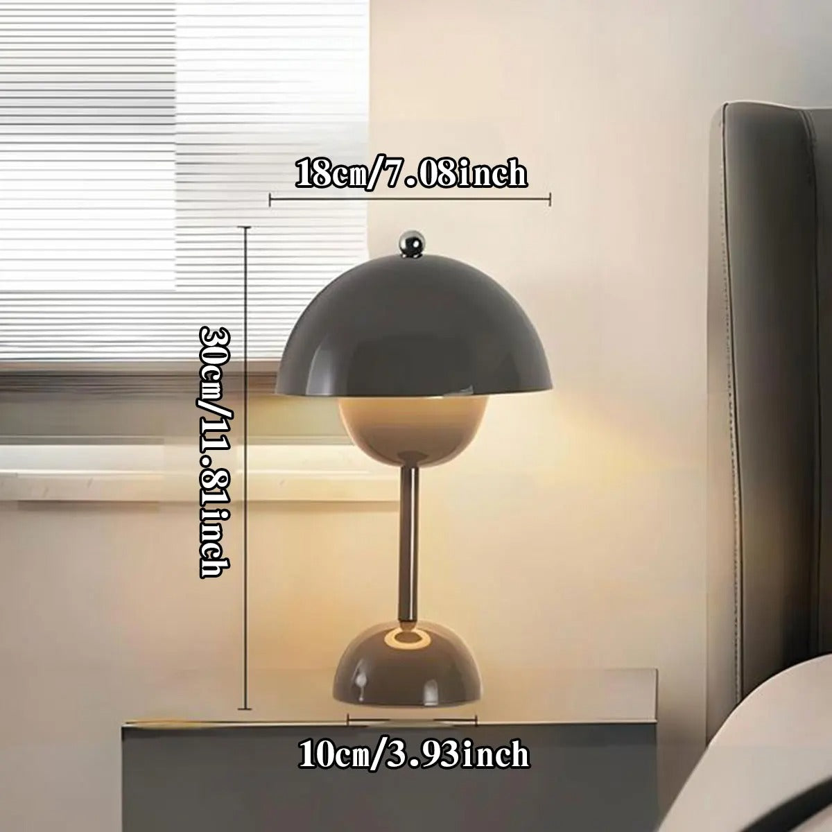 Home Decor Hub - Modern Mushroom LED Table Lamps, Rechargeable Touch Night Light