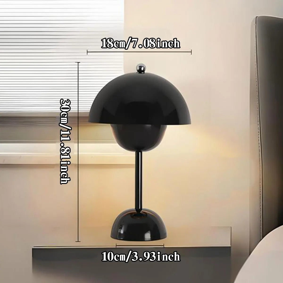 Home Decor Hub - Modern Mushroom LED Table Lamps, Rechargeable Touch Night Light