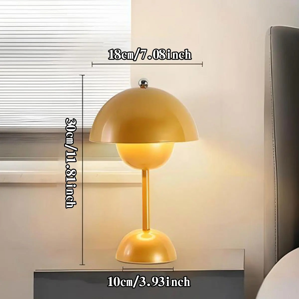 Home Decor Hub - Modern Mushroom LED Table Lamps, Rechargeable Touch Night Light