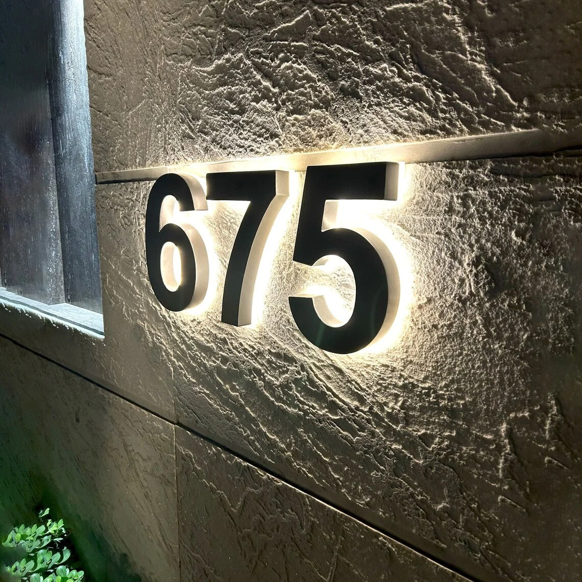 LED House Number & Letter for Outside - Stainless Steel, Floating Home Address Number with Durable, Waterproof