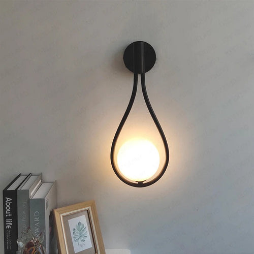 LumiDecor - Minimalist Glass Ball Wall Light for Bedside Decor