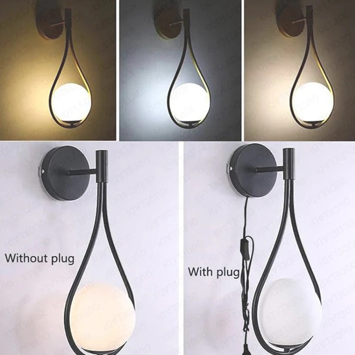 LumiDecor - Minimalist Glass Ball Wall Light for Bedside Decor
