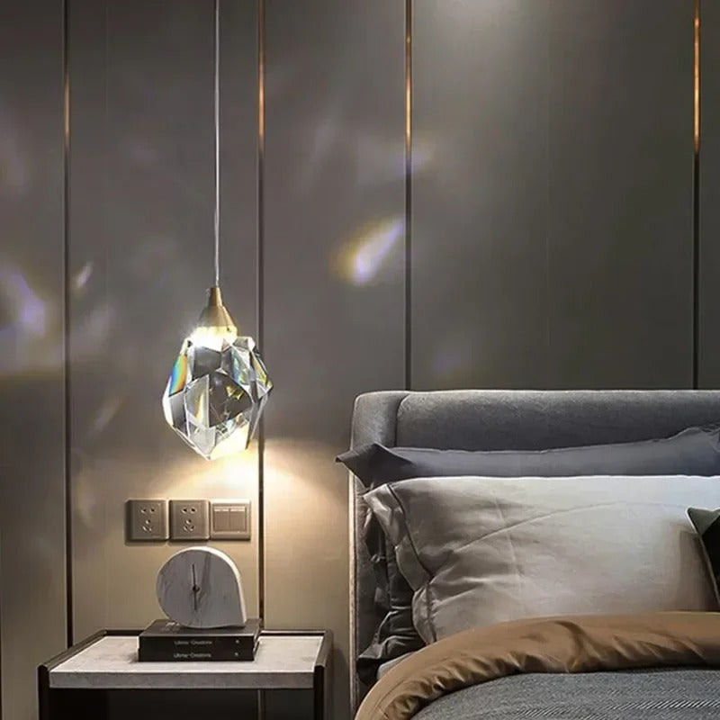LumiDecor Nordic LED Crystal Ball Chandelier - 1/3/5 Head Gold Pendant Light