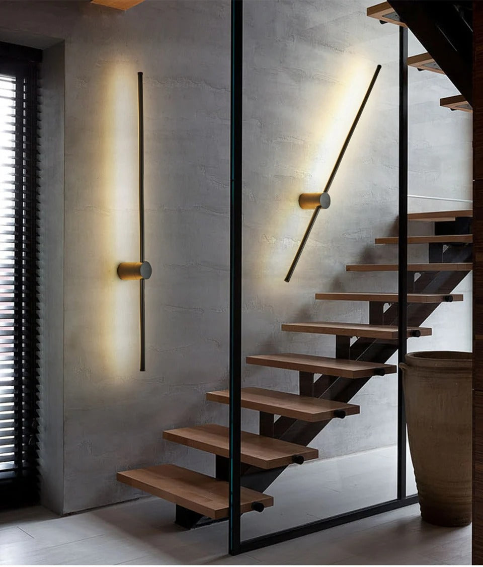 LumiModern - Minimalist Rotation LED Long Wall Lamp - Dimmable, Modern Design