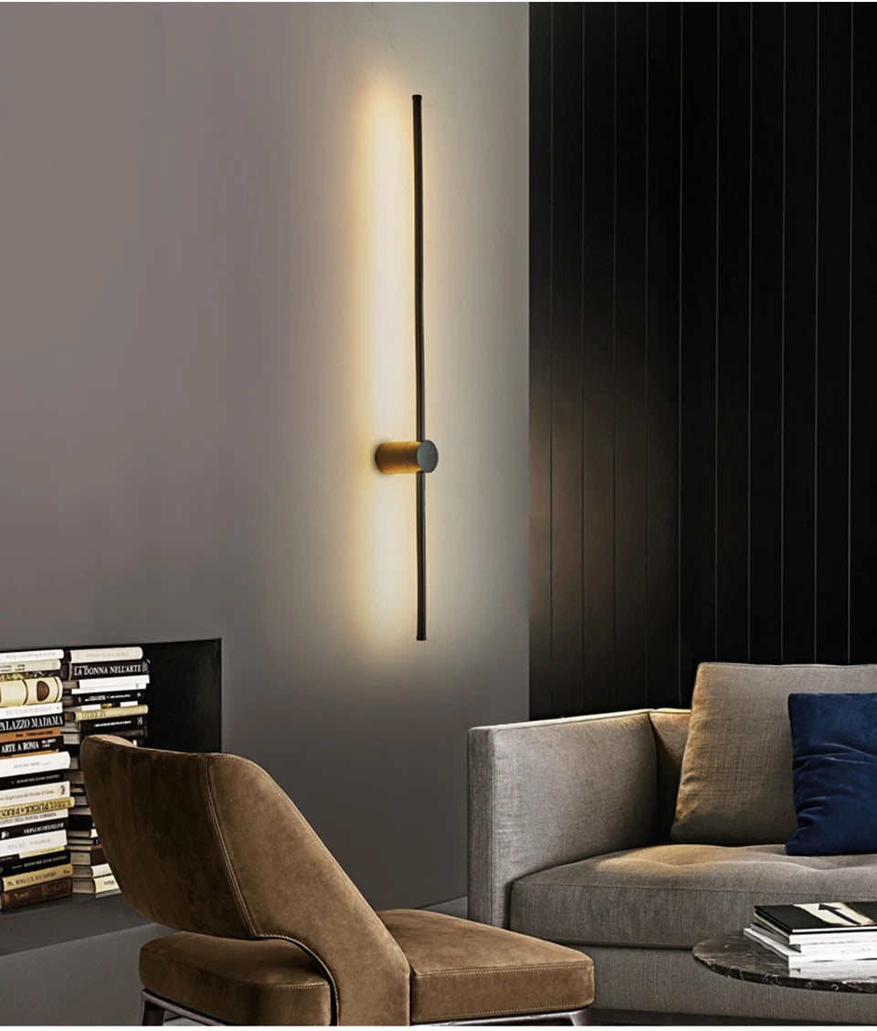 LumiModern - Minimalist Rotation LED Long Wall Lamp - Dimmable, Modern Design