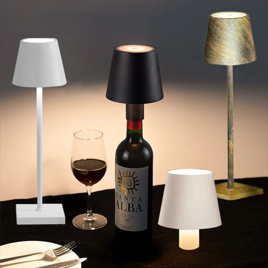 LumiPour - Wireless Wine Bottle LED Table Lamp with Touch Control