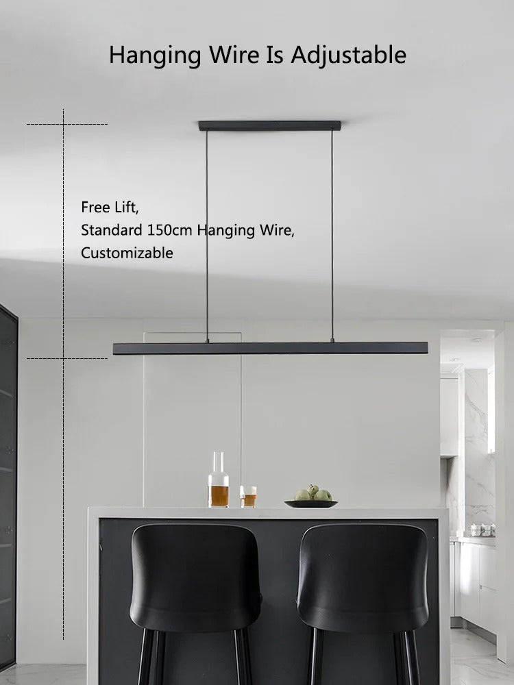 LumiStyle - Modern LED Long Strip Chandelier Lamp