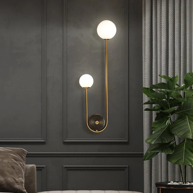 Lumiere - Modern LED Gold Glass Wall Sconce Light