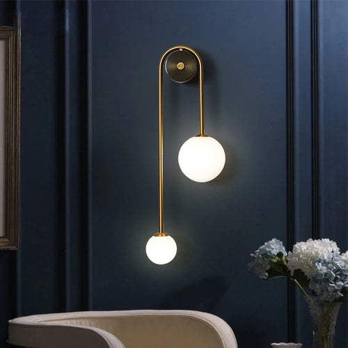 Lumiere - Modern LED Gold Glass Wall Sconce Light