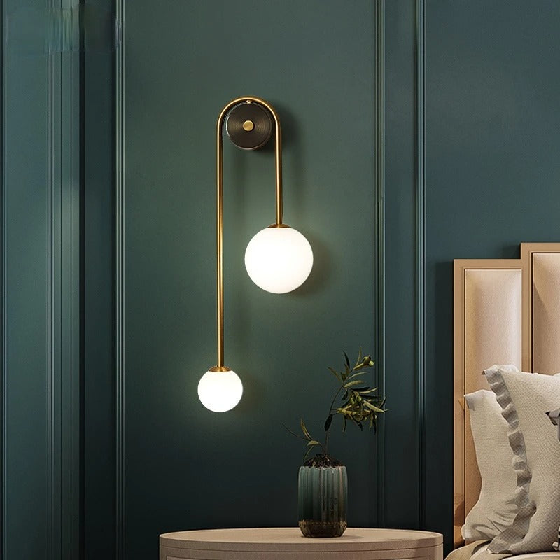 Lumiere - Modern LED Gold Glass Wall Sconce Light