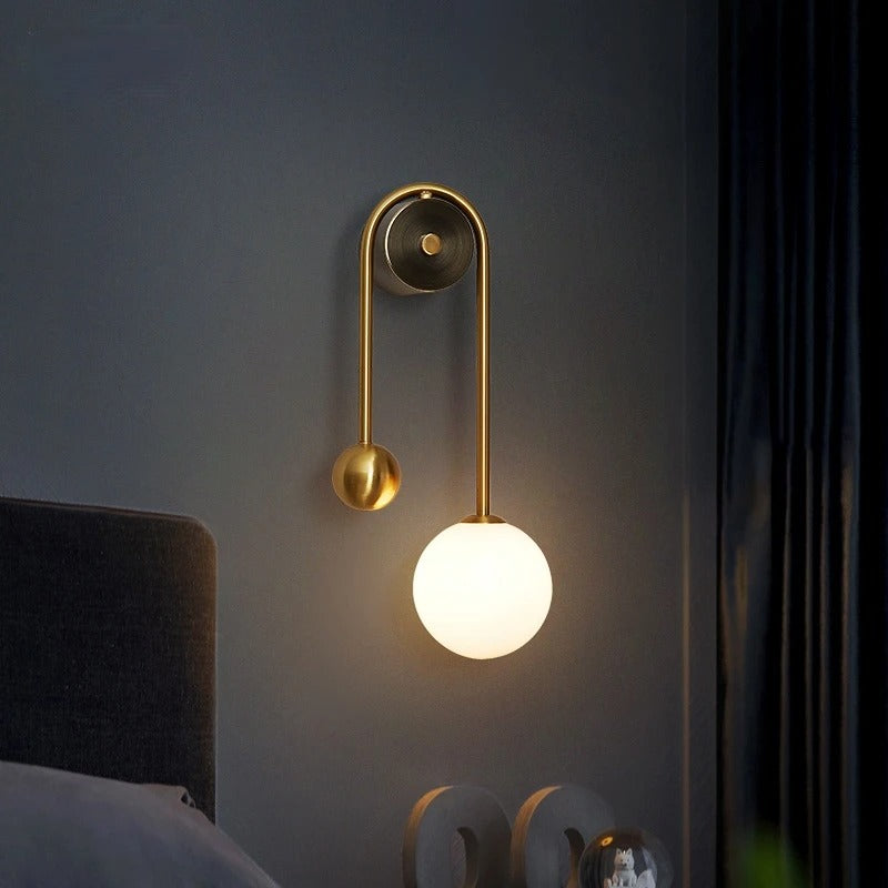 Lumiere - Modern LED Gold Glass Wall Sconce Light