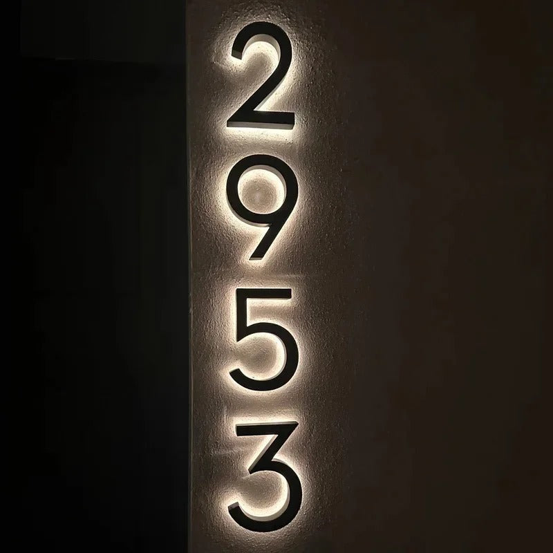 Luminary Home - Waterproof 3D LED House Number Sign