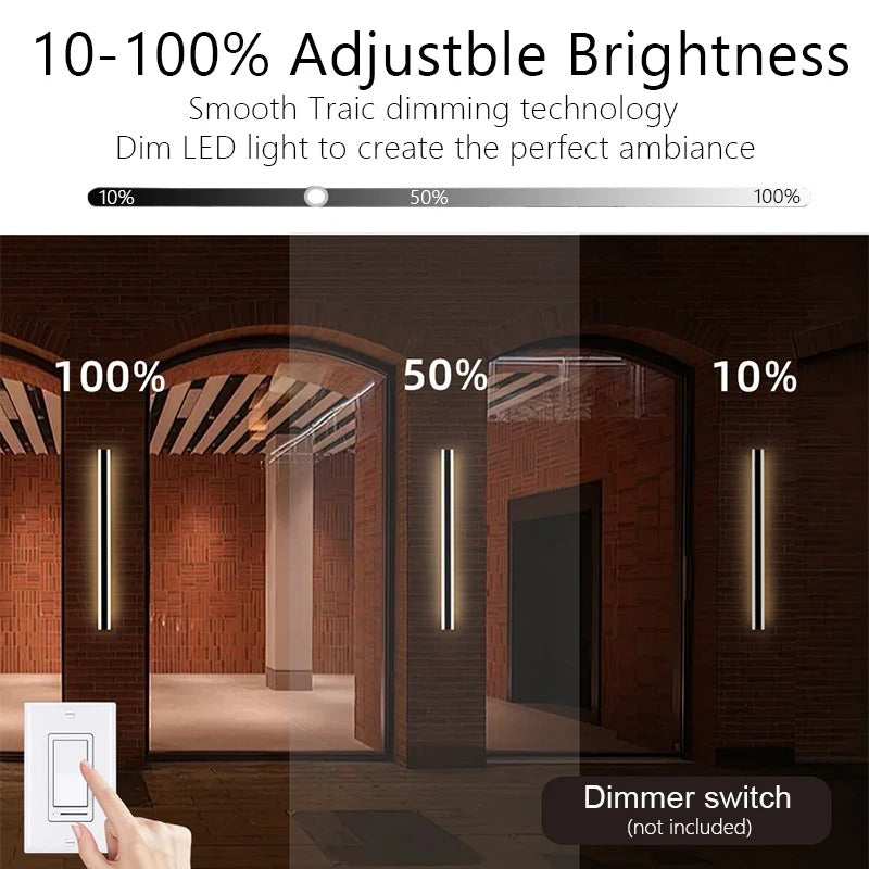 Luminos - Stainless Steel Outdoor LED Wall Light Waterproof IP65