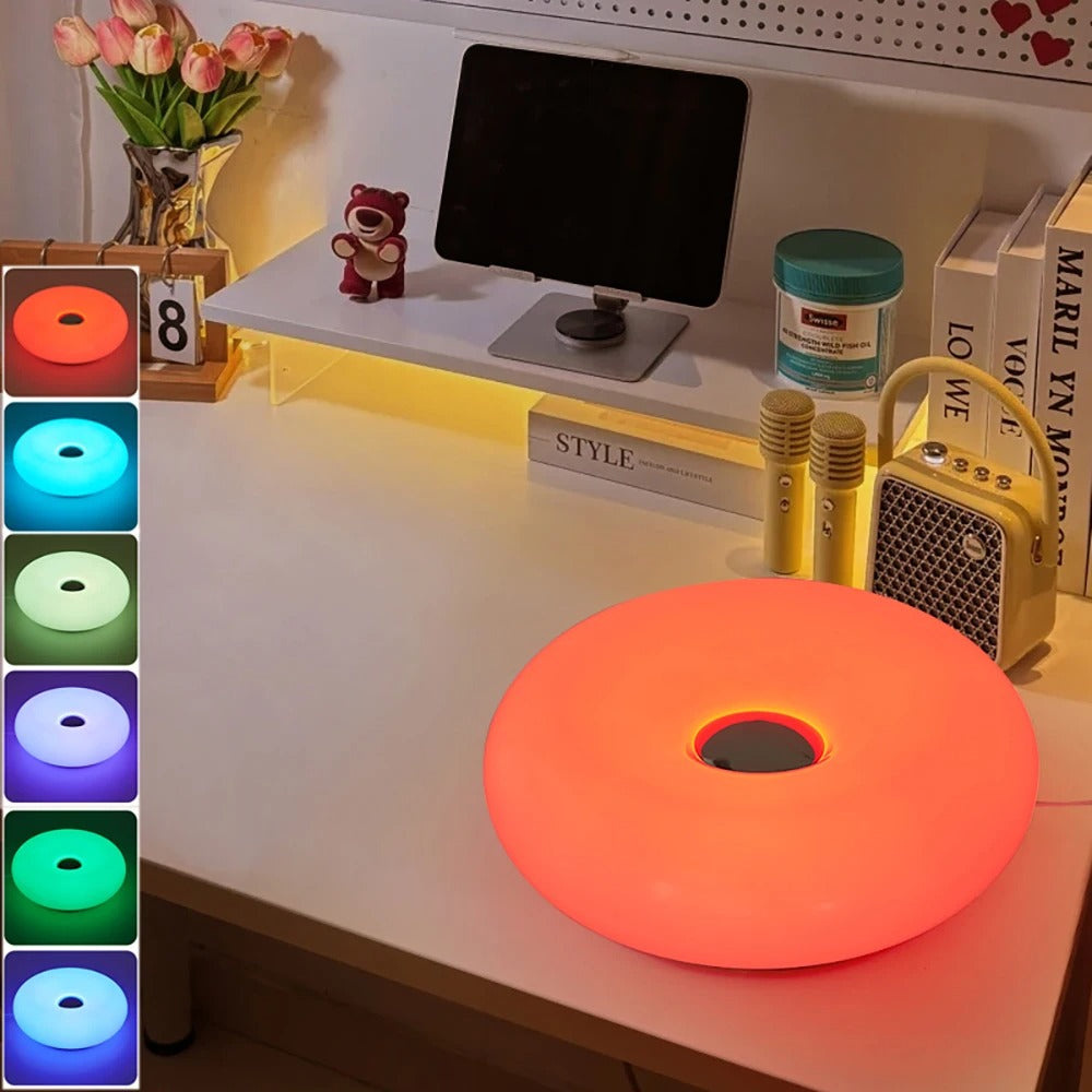 Luminos Donut USB Table Lamp - Bauhaus Style Bedside Ambient Light