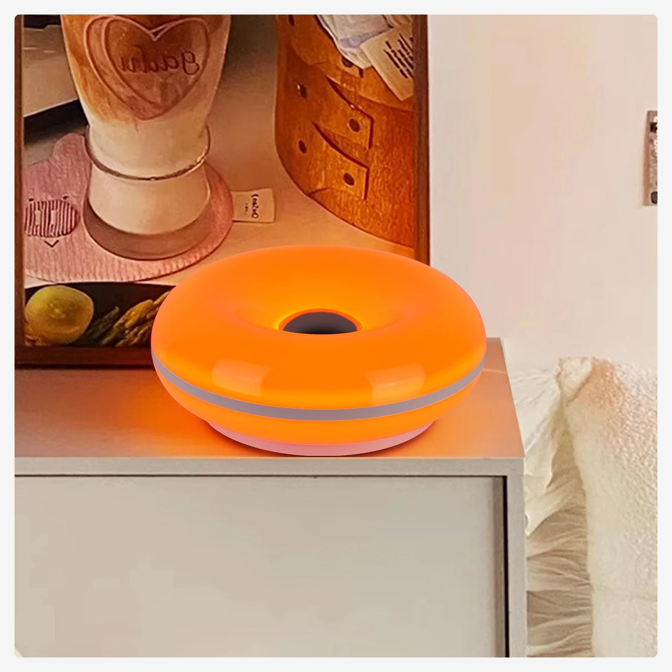 Luminos Donut USB Table Lamp - Bauhaus Style Bedside Ambient Light