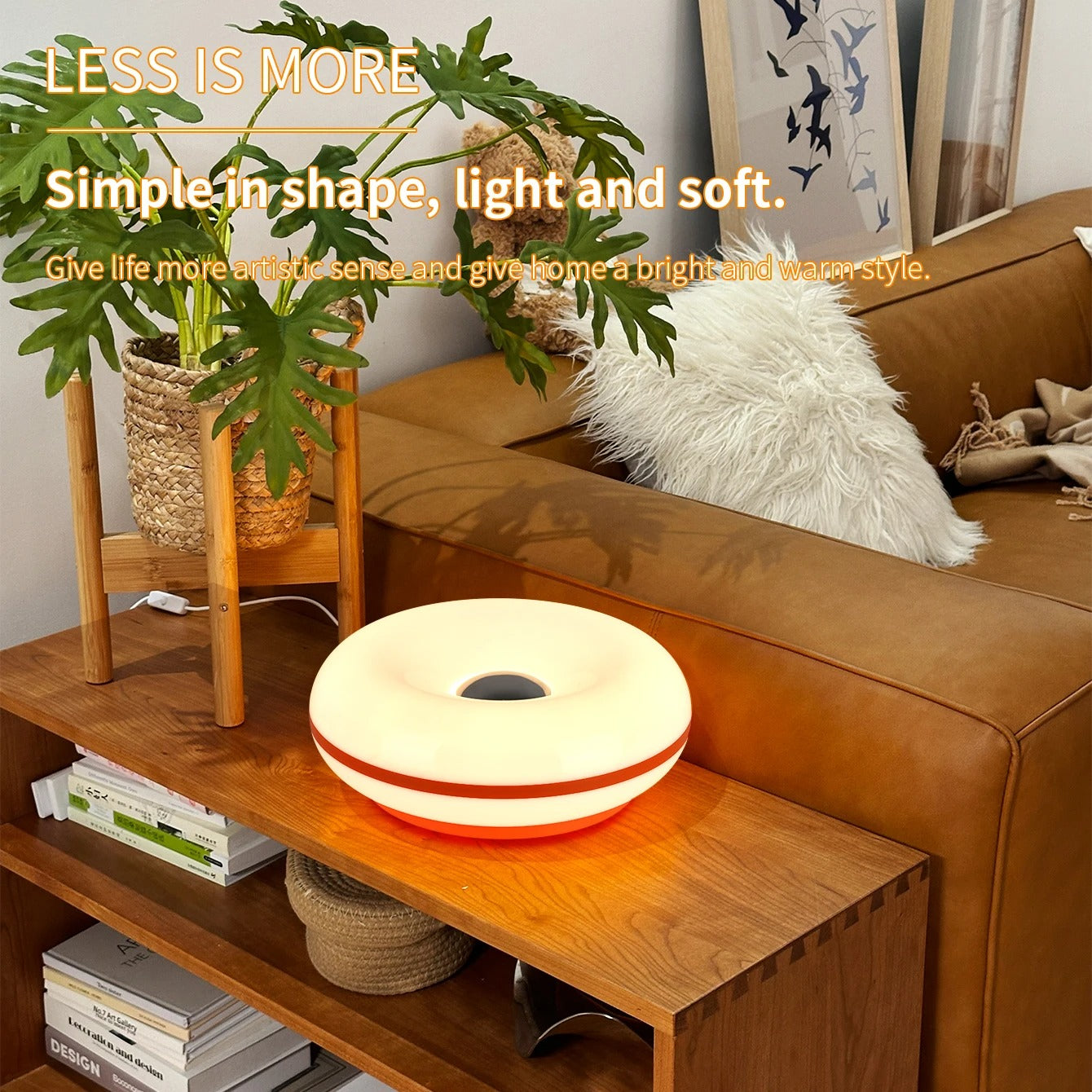Luminos Donut USB Table Lamp - Bauhaus Style Bedside Ambient Light