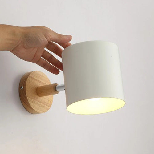 Luminos Nordic Macaron LED Wall Sconce - Minimalist Solid Wood Indoor Light