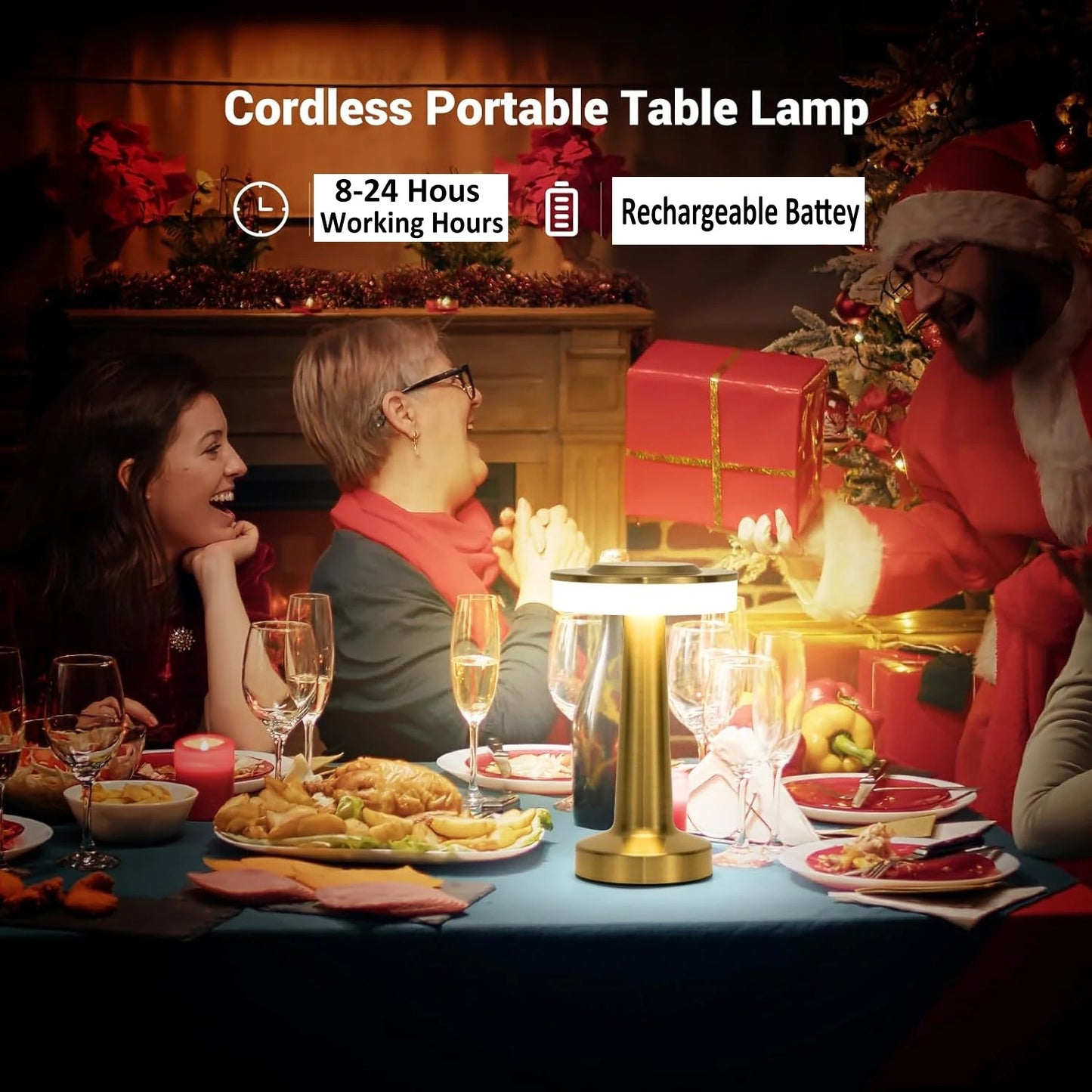 Luminova - Wireless LED Table Lamp with Touch Sensor, Dimmable & Rechargeable