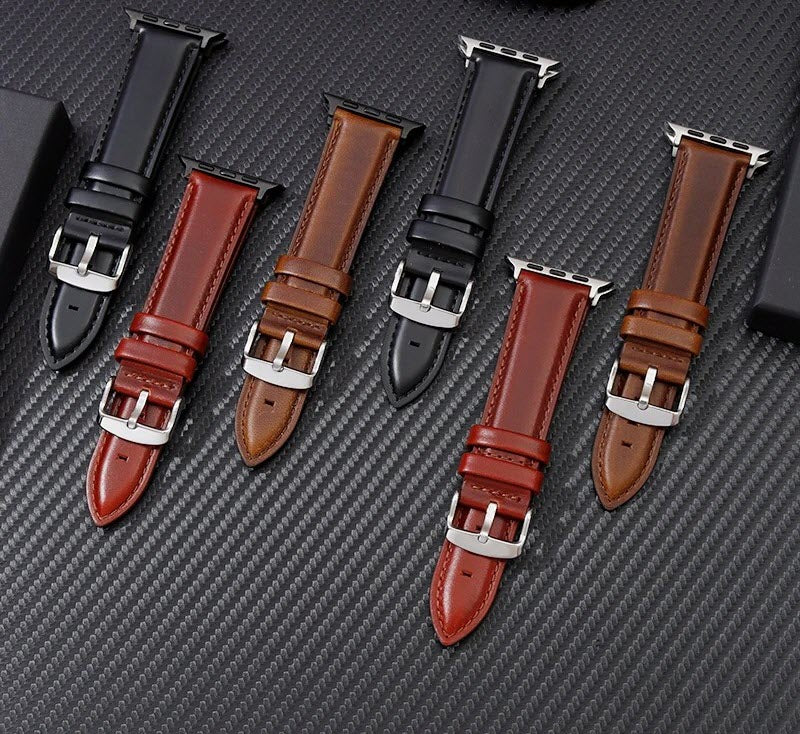 LuxeStrap - Genuine Leather Strap for Apple Watch Ultra & Series 4–9 SE