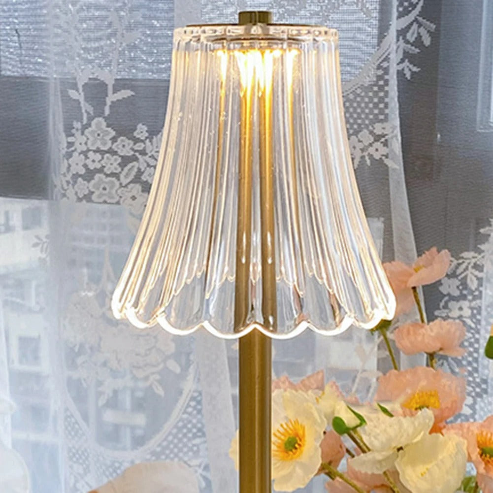Luxurious Crystal Table Light, Rechargeable, Touch Dimmable 3 Color LED Lamp for Home Decoration