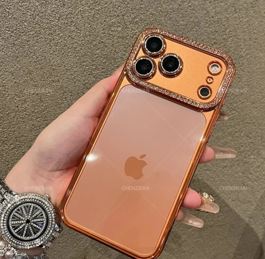 GlimmerGuard Luxury Rhinestone Transparent iPhone Case - Sparkle & Protection