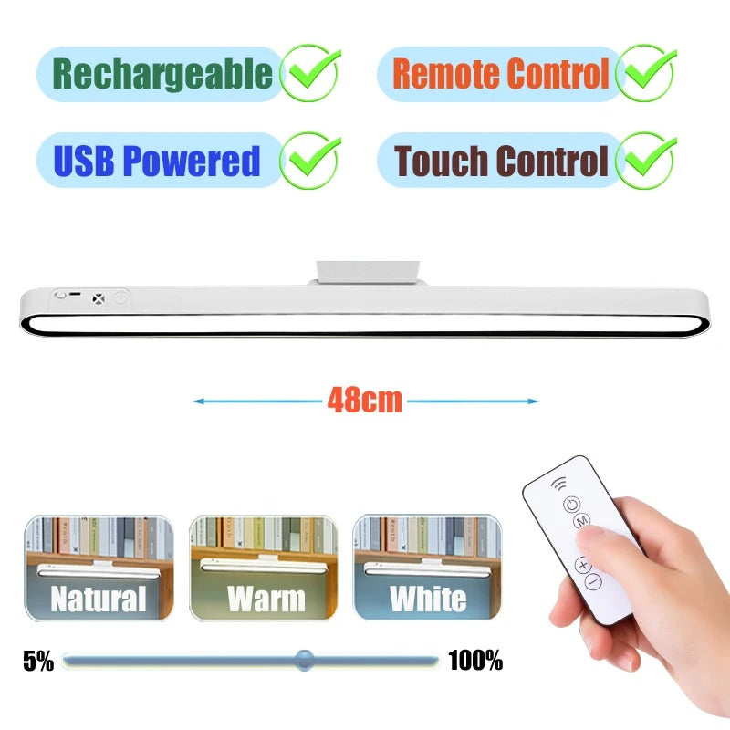Illuminate - 48cm Magnetic LED Desk Lamp | Dimmable & USB Rechargeable