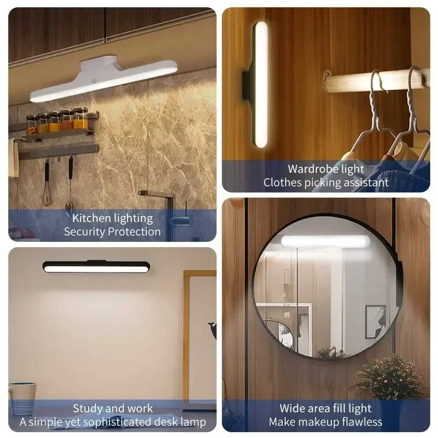 MagnifiGlow Magnetic LED Makeup Mirror Light with Eye Protection