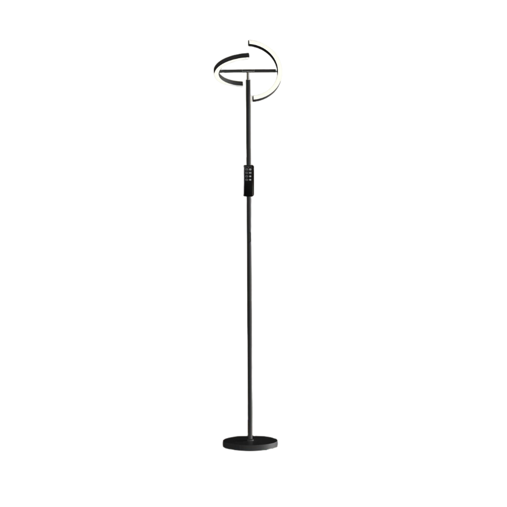 Modern 69" LED Floor Lamp with Remote, 330° Rotatable Torchiere, Dimmable & Adjustable Brightness