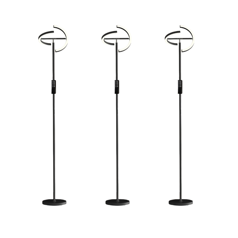 Modern 69" LED Floor Lamp with Remote, 330° Rotatable Torchiere, Dimmable & Adjustable Brightness