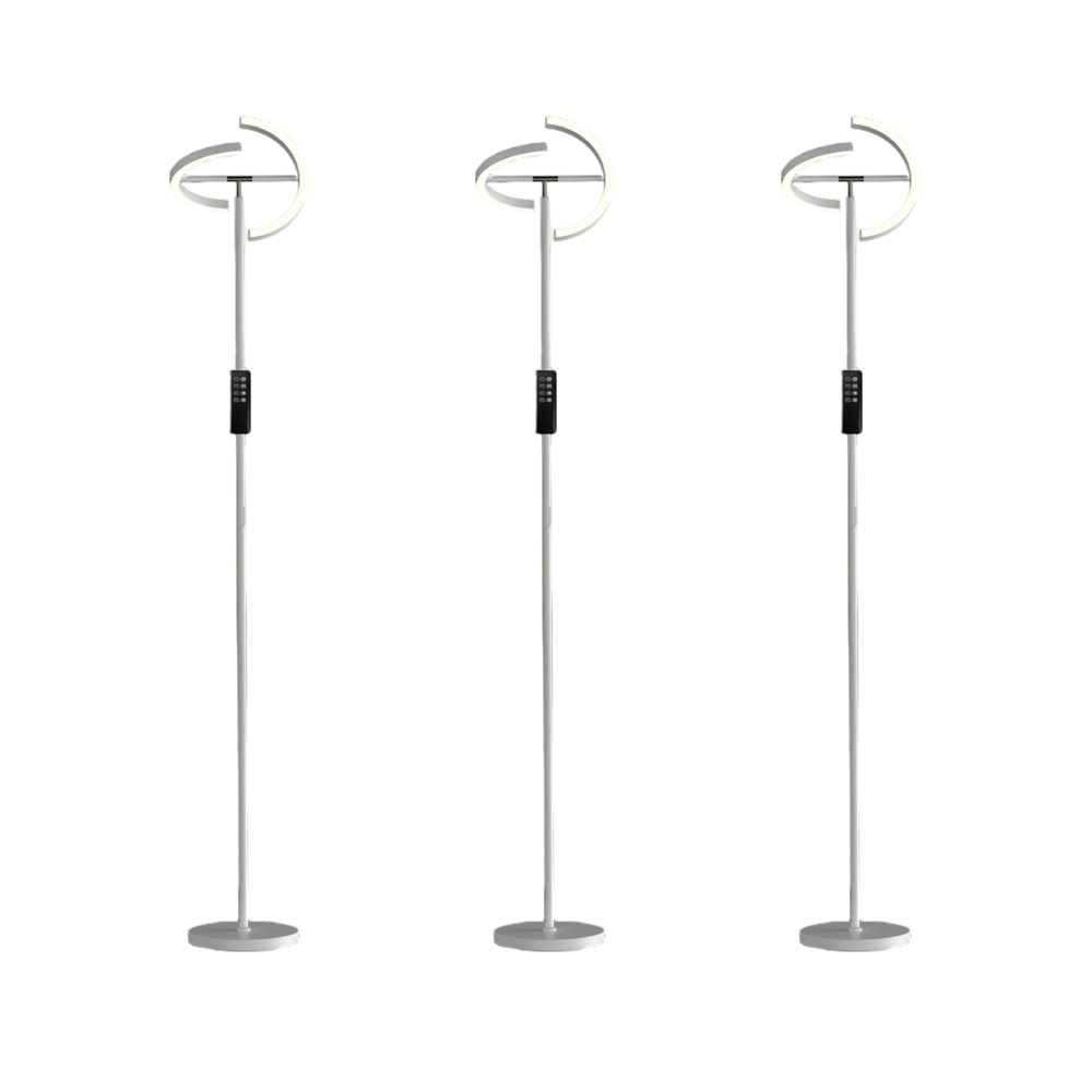 Modern 69" LED Floor Lamp with Remote, 330° Rotatable Torchiere, Dimmable & Adjustable Brightness