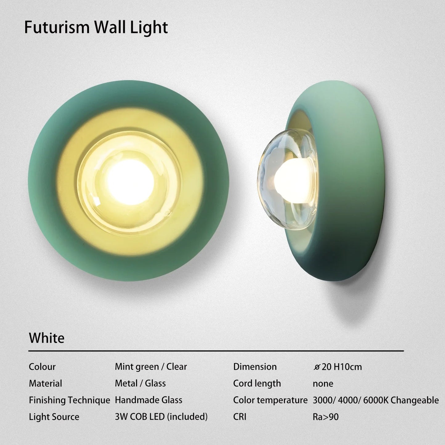 Artiva - Bauhaus LED Glass Wall Sconce – Modern Light Fixture