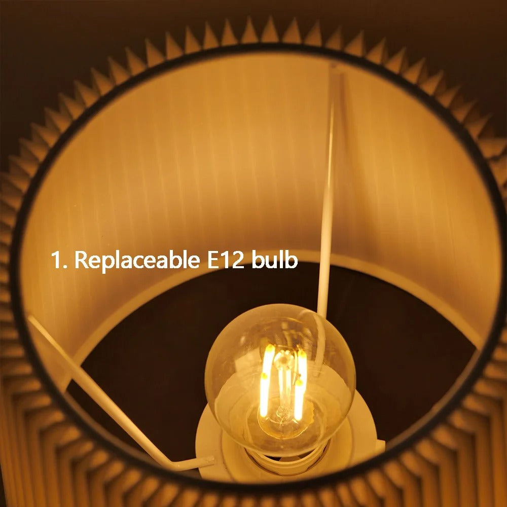 Modern Aluminum Touch Sensor Table Lamp, Rechargeable Desk Light - Replaceable E12 Bulb