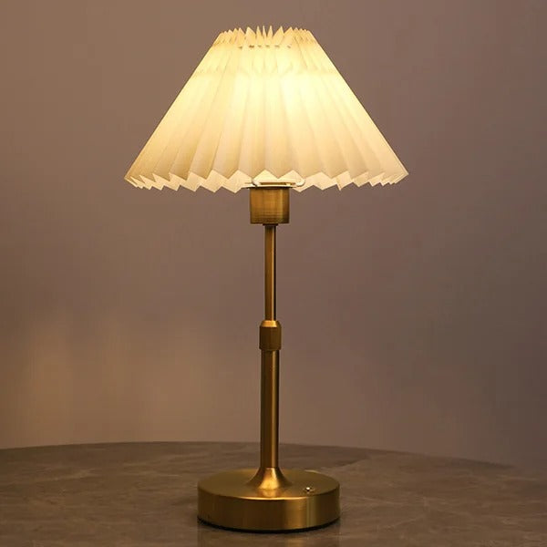 Modern Aluminum Touch Sensor Table Lamp, Rechargeable Desk Light - Replaceable E12 Bulb