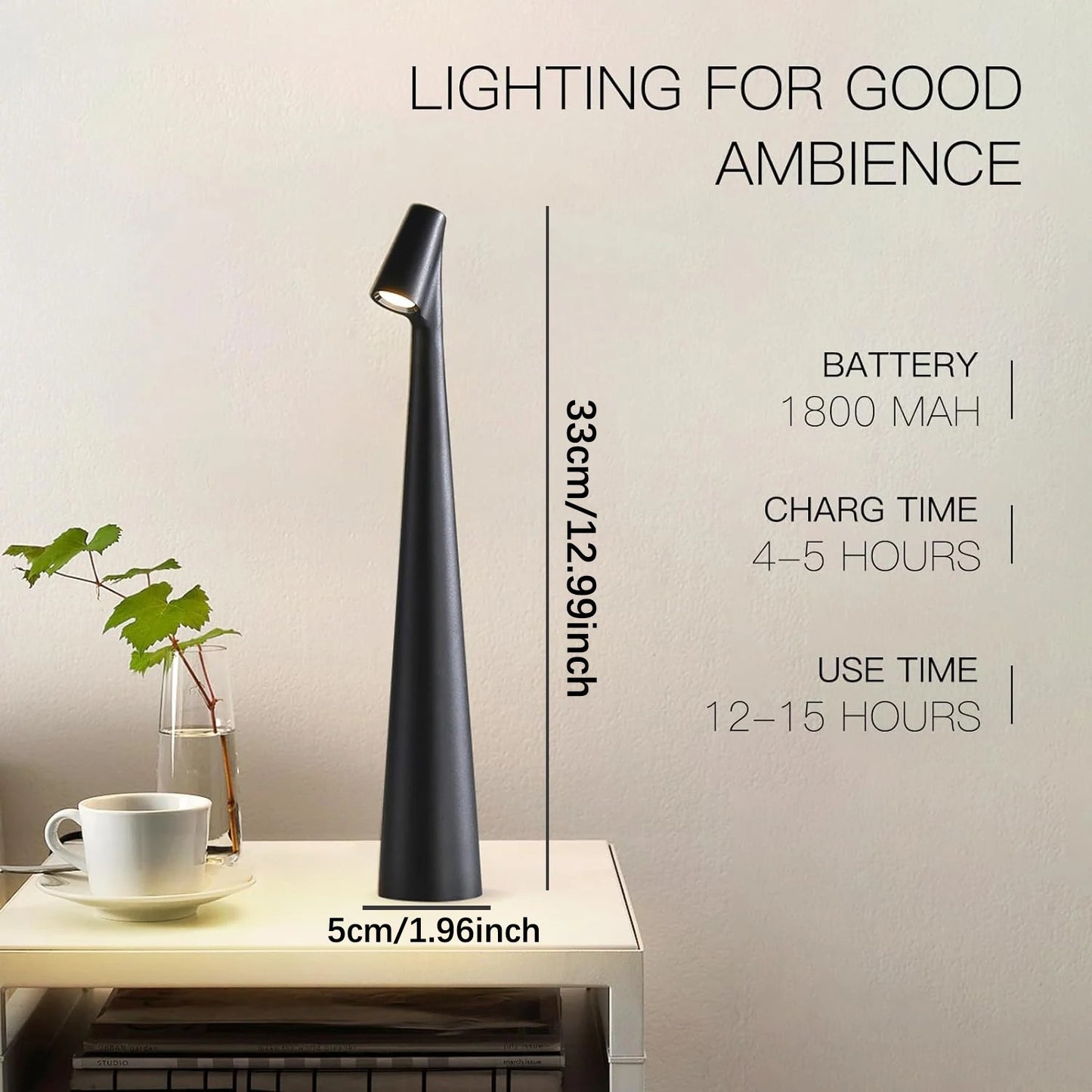 Modern LED Touch Sensor Table Lamp - Portable & Rechargeable Desk Light for Reading