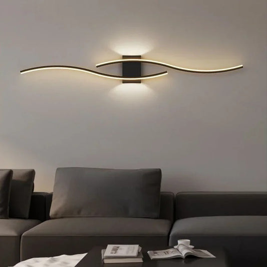 Modern LED Wall Lamp - Long Strip Wall Light for Living Room & Bedroom, TV Background Decorative Lighting