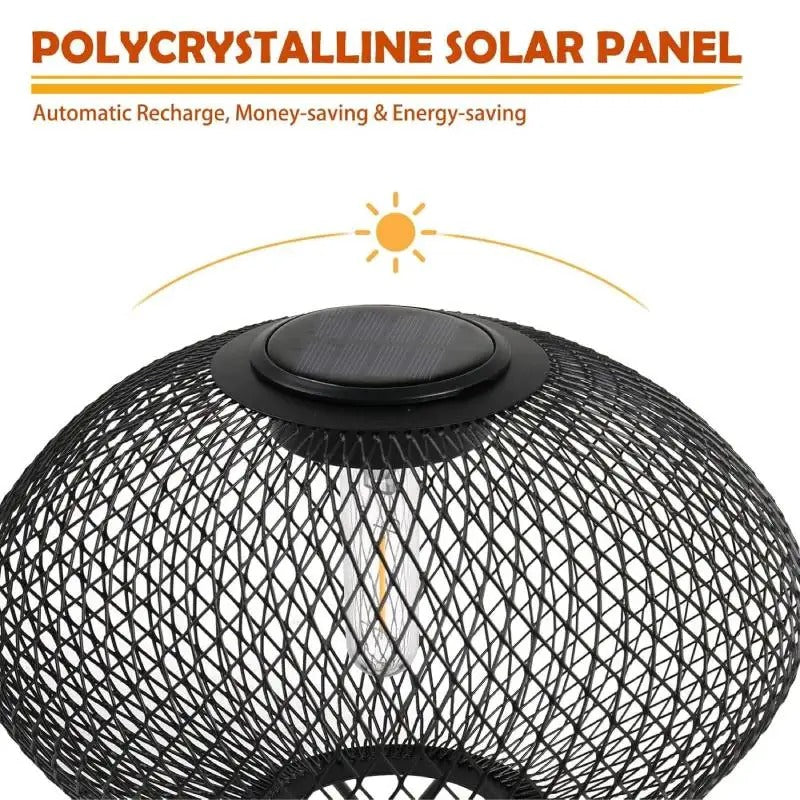Modern Outdoor Solar Table Lamps - Portable LED Mesh Design for Garden & Patio