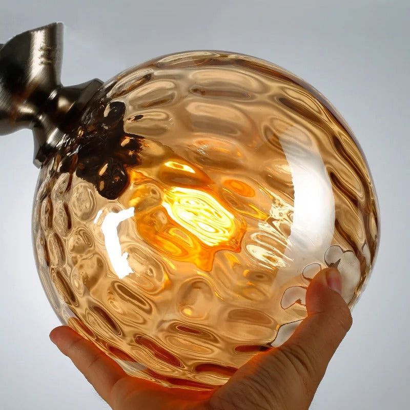 NordicBeam Glass Ball Pendant Light – Vintage Style for Dining & Living Room