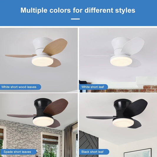 Nordic Essence Modern LED Ceiling Fan Light for Bedroom & Dining Room