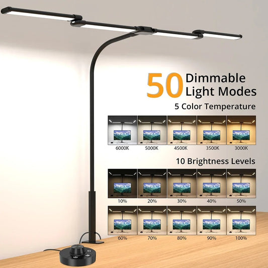 NoteMaestro - LED 4-Head Piano Lamp with Clamp & 50 Dimmable Modes