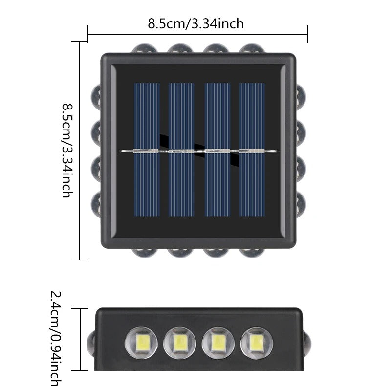 NovaBeam - 16 LEDs Solar Wall Lights Outdoor Waterproof