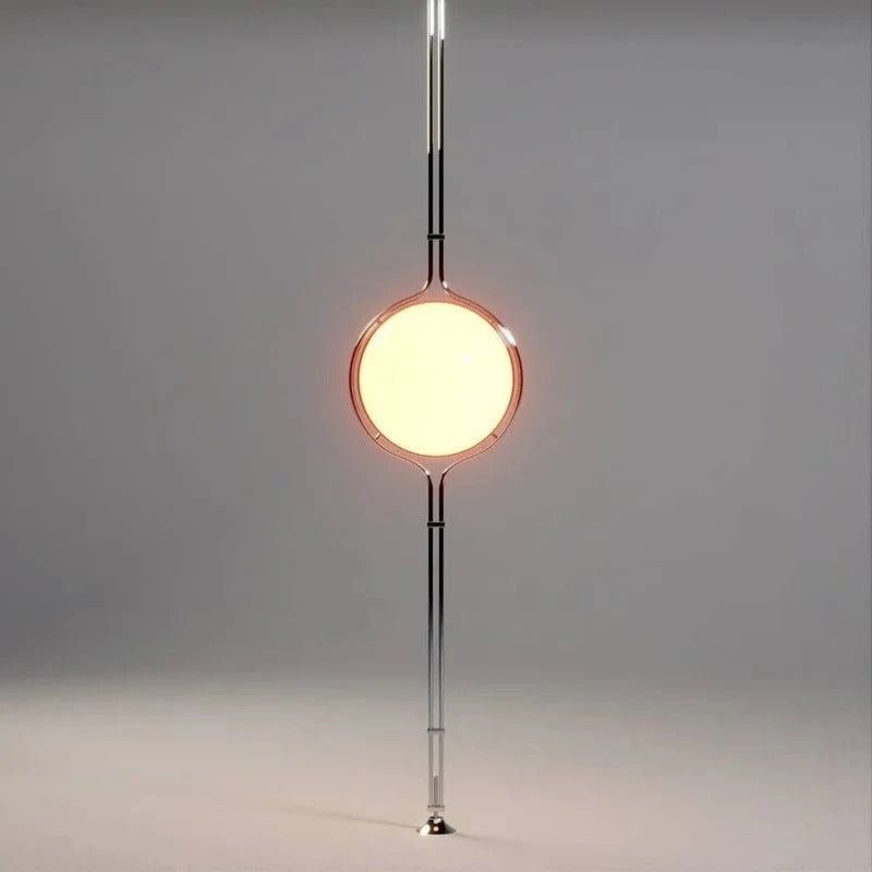 NovaDecor - Modern Chrome Floor Lamp with Acrylic Ball Shade