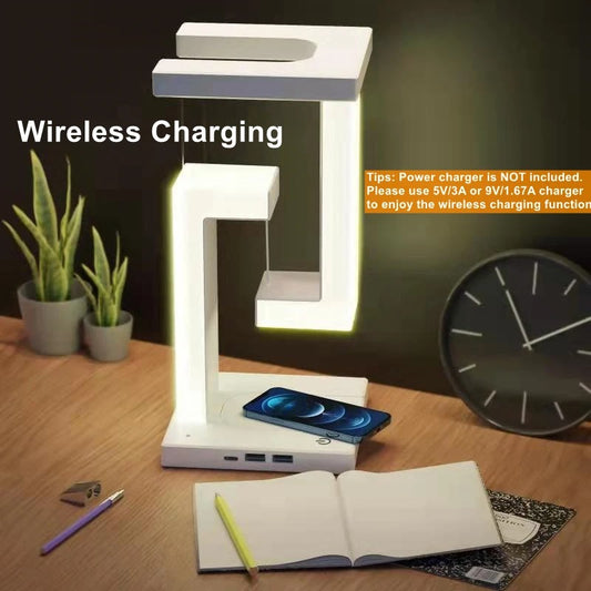 NovaLift - Anti-Gravity LED Lamp with Integrated Wireless Charger