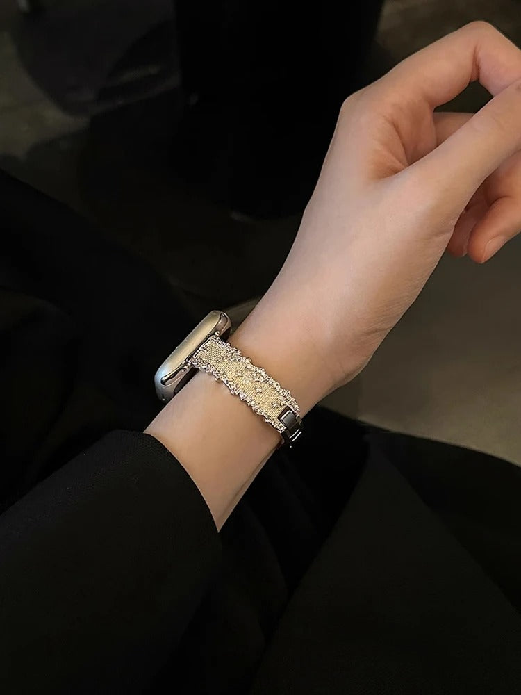 NovaLux - Glitter Diamond Metal Band for Apple Watch Ultra & Series 4–11