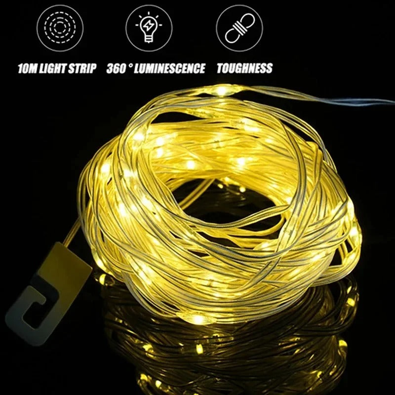 NovaLux - RGB Solar Camping String Lights with Hook
