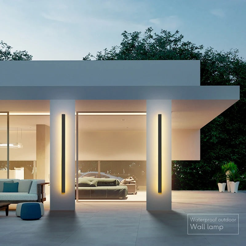 Outdoor Illumination - Aluminum LED Long Linear Wall Lamp - Waterproof