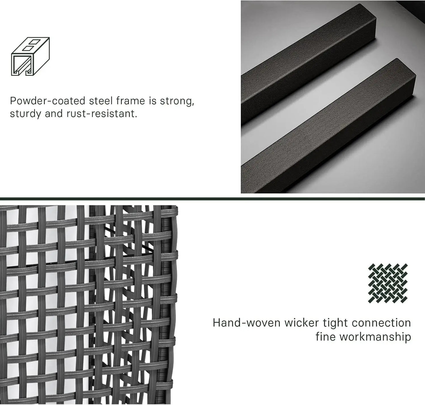 Outdoor Solar Floor Lamp - Modern Rattan Style LED Garden Light