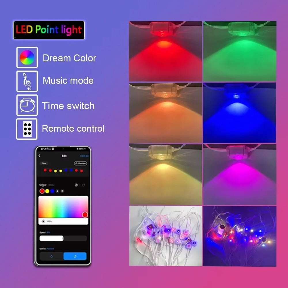 Permanent Outdoor LED Lights - IP65 Waterproof Weather-Resistant RGB Smart Lights for Home Exterior